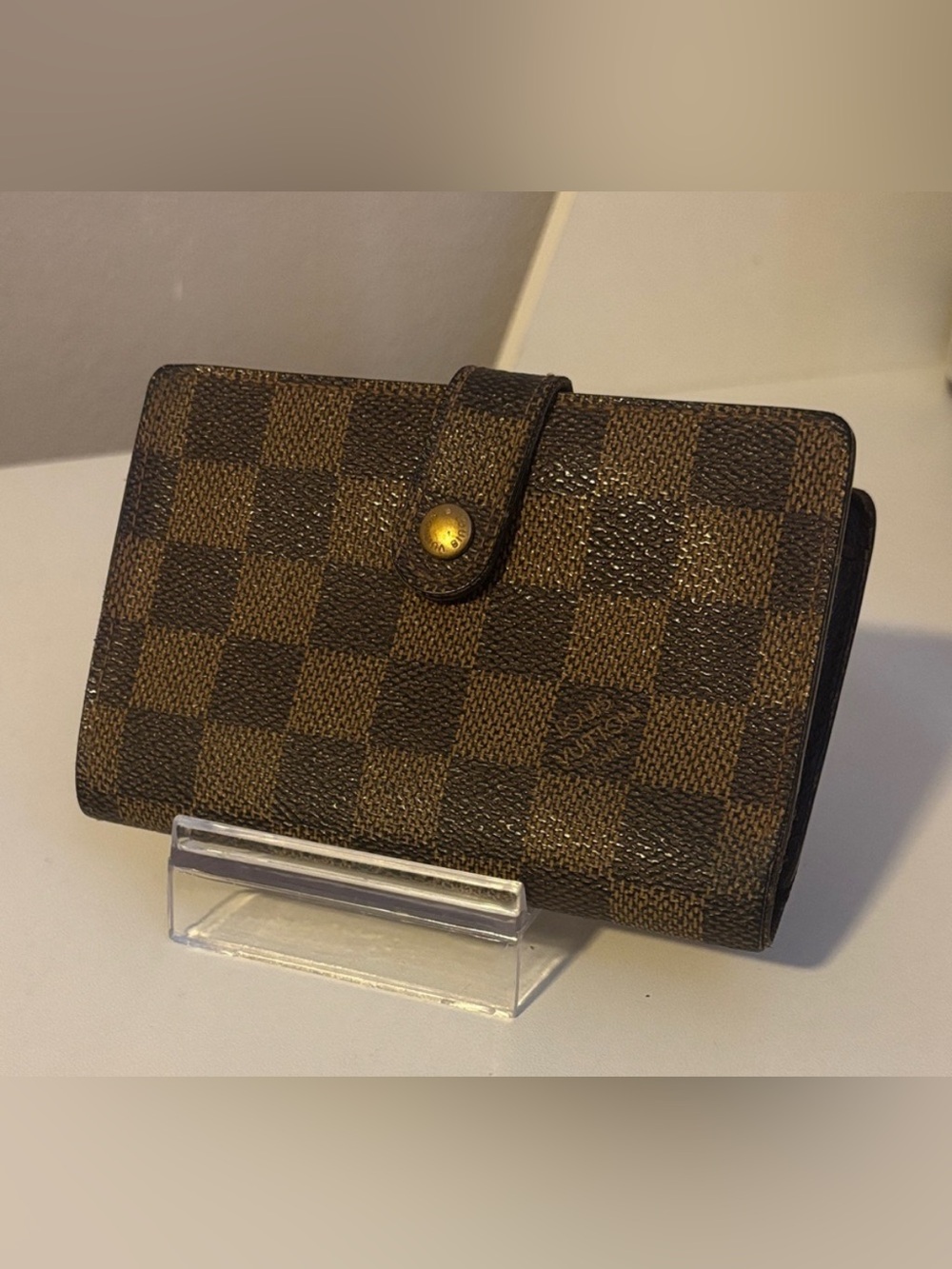 KISSLOCK Louis Vuitton Damier Ebene Snap Wallet - Dark Brown/Light Brown